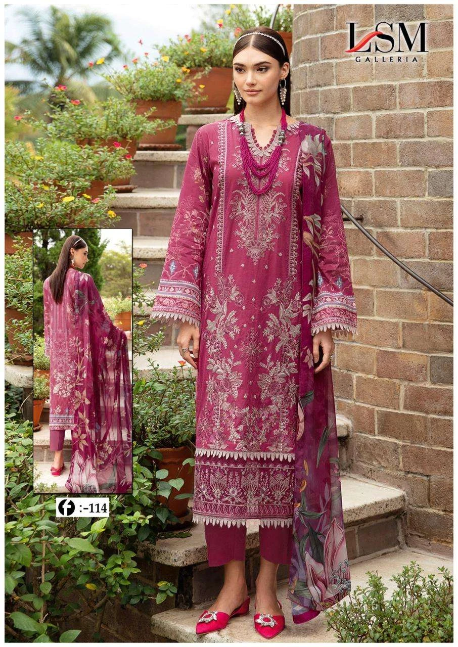 Lsm Galleria Firdous Queen Lawn Vol 11 Lawn Cotton Wholesale Pakistani Salwar Suit Catalog — Wholesale Salwar Suits, Lsm wholesale from Surat - Gallery Image 6
